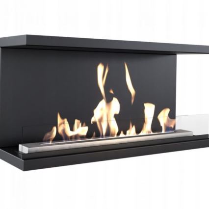 Kratki - Įmontuojamas BIO židinys 50x100 cm 7kW juodas
