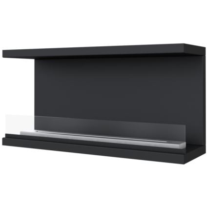 Kratki - Įmontuojamas BIO židinys 50x100 cm 7kW juodas