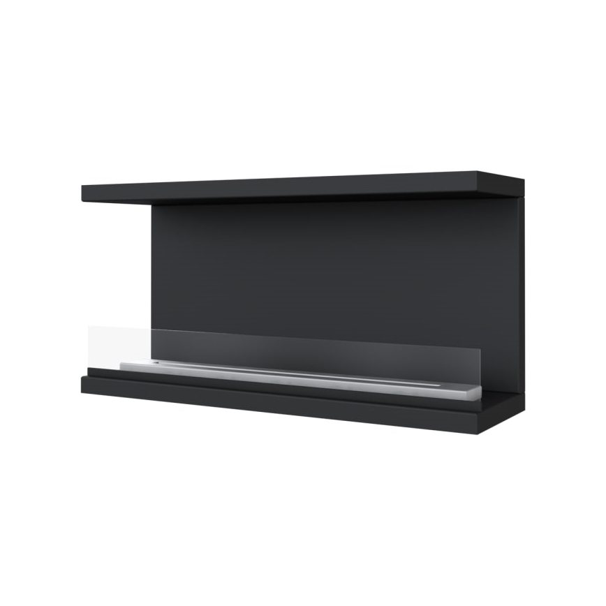 Kratki - Įmontuojamas BIO židinys 50x100 cm 7kW juodas