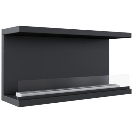 Kratki - Įmontuojamas BIO židinys 50x100 cm 7kW juodas