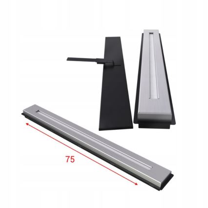 Kratki - Įmontuotas BIO židinys 50x100 cm 3,5kW juoda