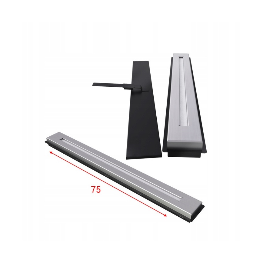 Kratki - Įmontuotas BIO židinys 50x100 cm 3,5kW juoda