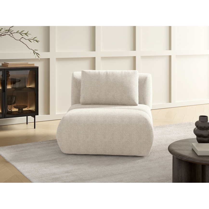 Kreminės spalvos FANO fotelis