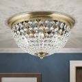Krištolinis lubinis šviestuvas PLAFOND 6xE27/40W/230V diametras 47 cm bronza
