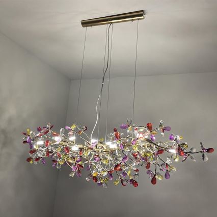 Krištolinis pakabinamas sietynas 13xG9/40W/230V spalvingas