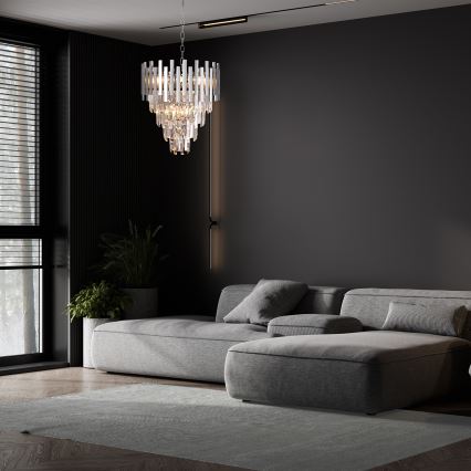 Krištolinis sietynas ant virvės ASPEN 9xE14/40W/230V
