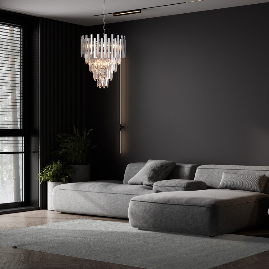 Krištolinis sietynas ant virvės ASPEN 9xE14/40W/230V