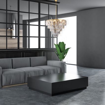 Krištolinis sietynas ant virvės CHELSEA 6xE14/40W/230V