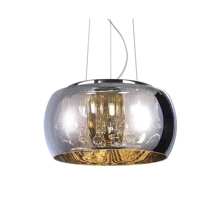 Krištolinis sietynas, kabinamas ant virvės ROMEO 6xG9/8W/230V