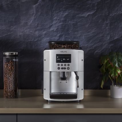 Krups - Automatinis kavos aparatas ESSENTIAL 1450W/230V sidabras