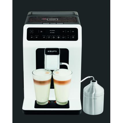 Krups - Automatinis kavos aparatas su pieno indu EVIDENCE 1450W/230V balta