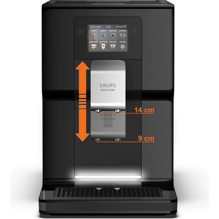 Krups - Automatinis kavos aparatas su pieno indu INTUITION PREFERENCE 1450W/230V juoda