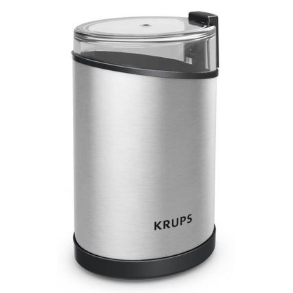 Krups - Elektrinis kavos pupelių malūnėlis 85g FAST-TOUCH 200W/230V matinis chromas
