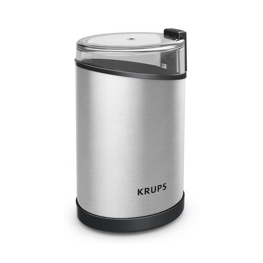 Krups - Elektrinis kavos pupelių malūnėlis 85g FAST-TOUCH 200W/230V matinis chromas