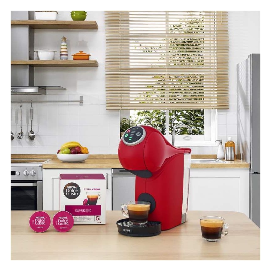 Krups - Kapsulinis kavos aparatas NESCAFÉ DOLCE GUSTO GENIO S PLUS 1500W raudona