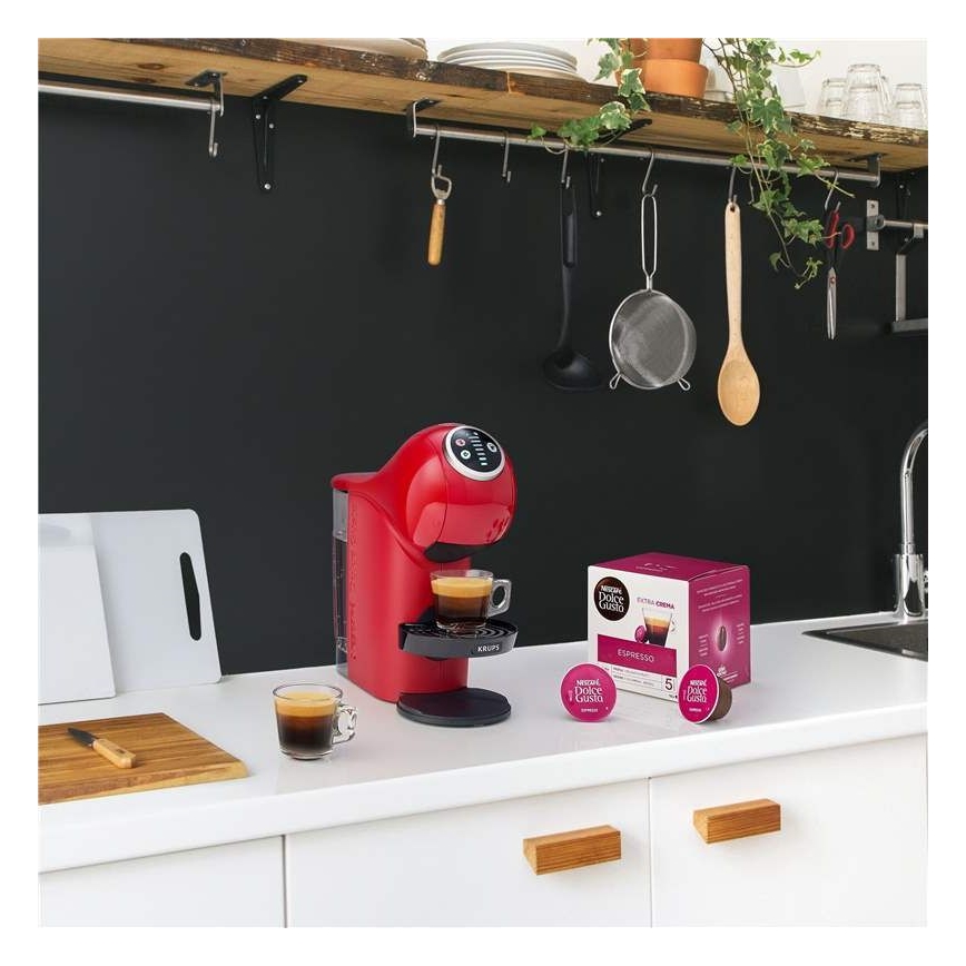 Krups - Kapsulinis kavos aparatas NESCAFÉ DOLCE GUSTO GENIO S PLUS 1500W raudona