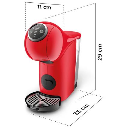 Krups - Kapsulinis kavos aparatas NESCAFÉ DOLCE GUSTO GENIO S PLUS 1500W raudona