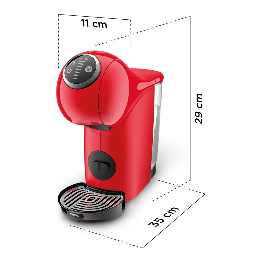 Krups - Kapsulinis kavos aparatas NESCAFÉ DOLCE GUSTO GENIO S PLUS 1500W raudona