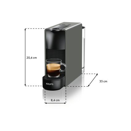 Krups - Kapsulinis kavos aparatas NESPRESSO Essenza mini 1310W/230V pilka