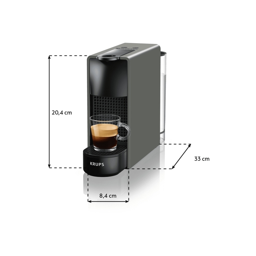 Krups - Kapsulinis kavos aparatas NESPRESSO Essenza mini 1310W/230V pilka