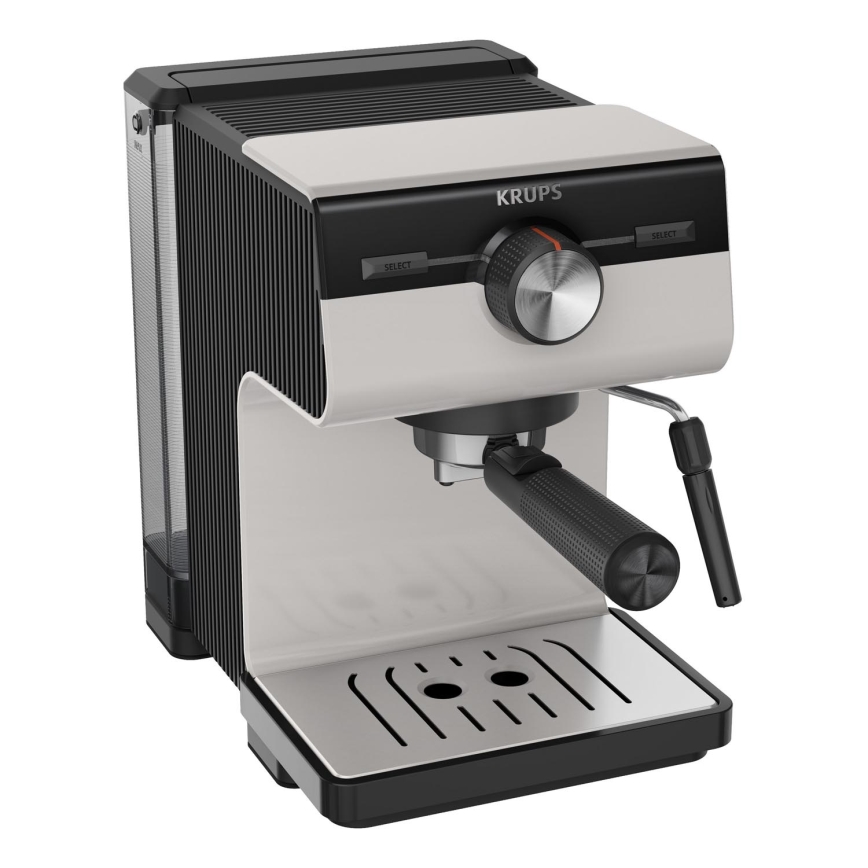 Krups - Svirtis kavos aparatas dviem puodeliam AUTHENTIC 1450W/230V pilka