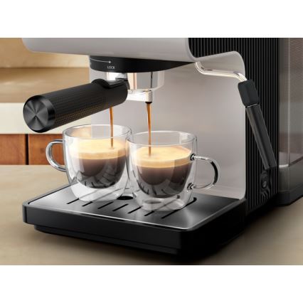 Krups - Svirtis kavos aparatas dviem puodeliam AUTHENTIC 1450W/230V pilka
