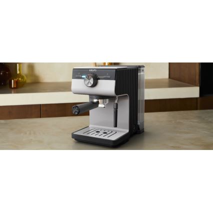 Krups - Svirtis kavos aparatas dviem puodeliam AUTHENTIC 1450W/230V pilka