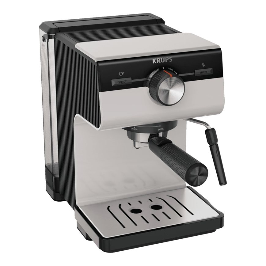 Krups - Svirtis kavos aparatas dviem puodeliam AUTHENTIC 1450W/230V pilka