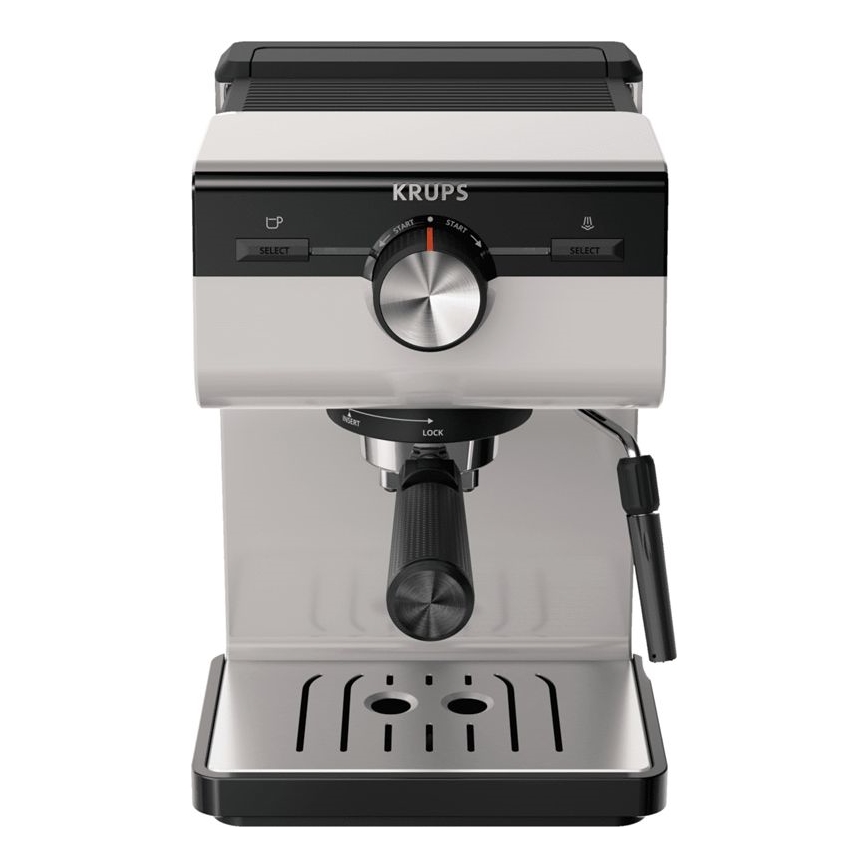 Krups - Svirtis kavos aparatas dviem puodeliam AUTHENTIC 1450W/230V pilka