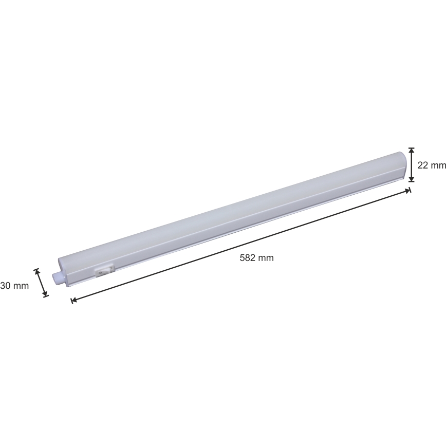Kryptinis LED virtuvės šviestuvas LED/8W/230V