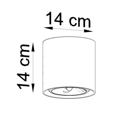 Kryptinis šviestuvas CULLO 1xGU10/40W/230V