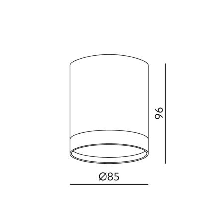 Kryptinis šviestuvas OH12 1xGX53/35W/230V 9,6 cm baltas