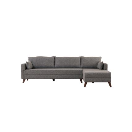 L formos kampinė sofa KORFU, pilka, dešinė
