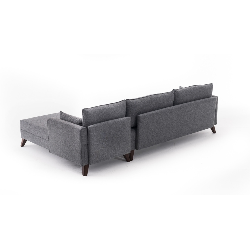 L formos kampinė sofa KORFU, pilka, dešinė