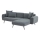 L formos kampinė sofa PISA pilka dešinė