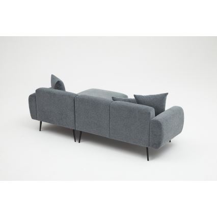L formos kampinė sofa PISA pilka dešinė