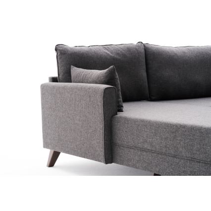 L formos kampinė sofa RIGA, antracito, kairinė