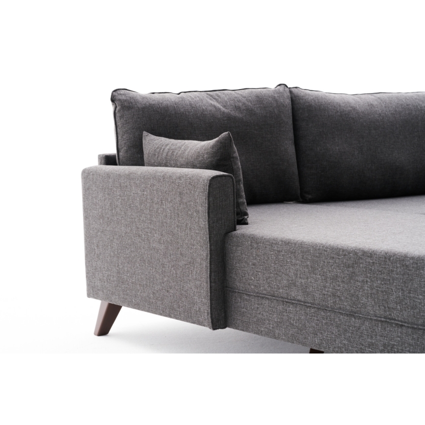L formos kampinė sofa RIGA, antracito, kairinė