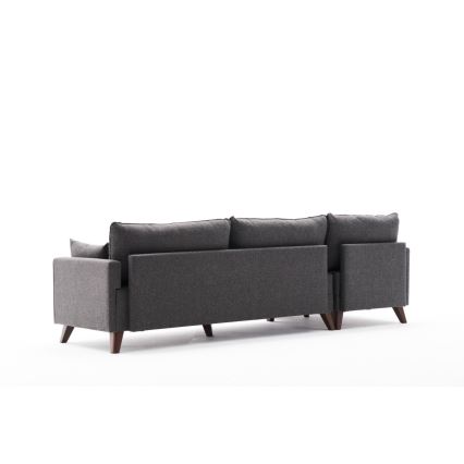 L formos kampinė sofa RIGA, antracito, kairinė