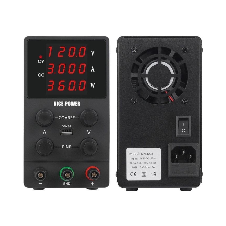 Laboratorinis maitinimo šaltinis 0-120V/0-3A