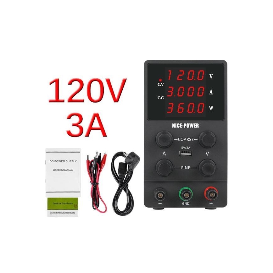 Laboratorinis maitinimo šaltinis 0-120V/0-3A
