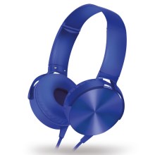 Laidinės ausinės su mikrofonu mėlynos spalvos