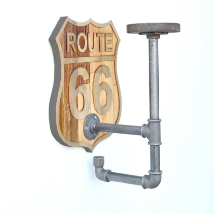 Laikiklis tualetinio popieriaus su lentyna BORU 39x27 cm juoda/ruda