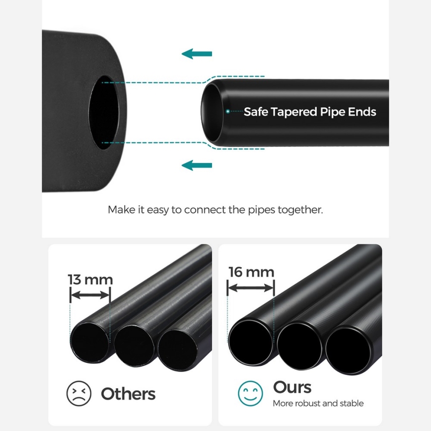 Laikymo spinta su lentynomis ir drabužių strypu MATIS 138x182 cm juoda