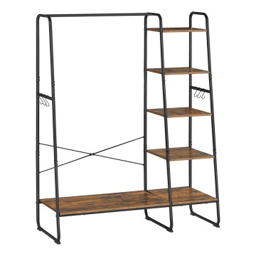 Laisvai stovinti kabykla LINEA, ruda/juoda