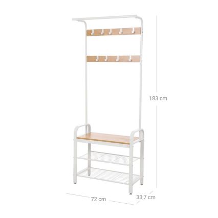 Laisvai stovinti kabyklė NAVOR ruda/balta