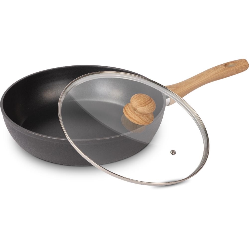Lamart - Keptuvė su dangčiu 28 cm juoda/ruda