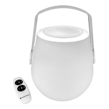 Lampenwelt - LED RGB pritemdomas stalinis šviestuvas su kolonėle LED/3W/3,7V Bluetooth 2000 mAh IP44 + nuotolinio valdymo pultas