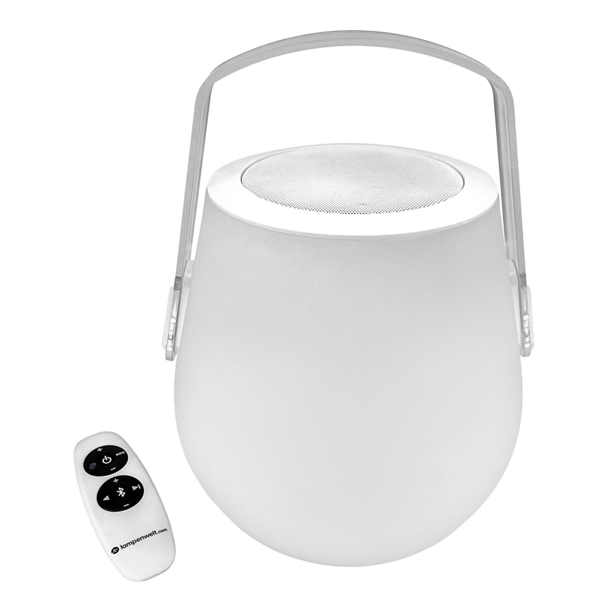 Lampenwelt - LED RGB pritemdomas stalinis šviestuvas su kolonėle LED/3W/3,7V Bluetooth 2000 mAh IP44 + nuotolinio valdymo pultas