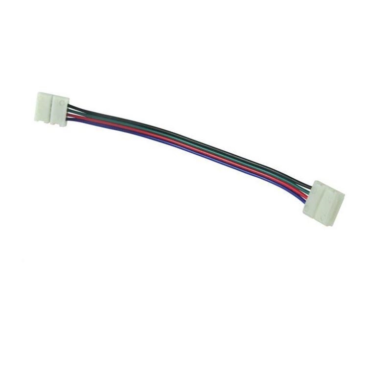 Lanksti dvipusė jungtis RGB LED juostoms 4 kontaktų 10 mm